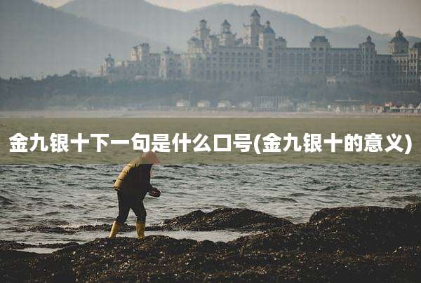 金九银十下一句是什么口号(金九银十的意义)