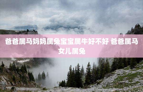 爸爸属马妈妈属兔宝宝属牛好不好 爸爸属马女儿属兔