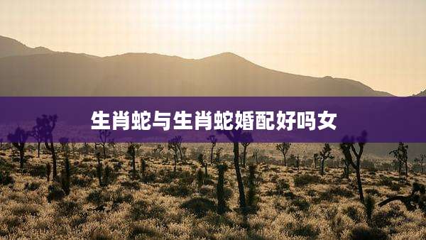 生肖蛇与生肖蛇婚配好吗女