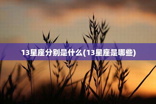 13星座分别是什么(13星座是哪些)