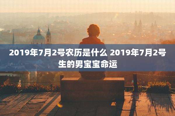 2019年7月2号农历是什么 2019年7月2号生的男宝宝命运