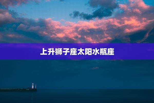 上升狮子座太阳水瓶座