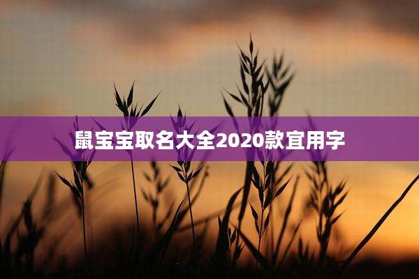 鼠宝宝取名大全2020款宜用字