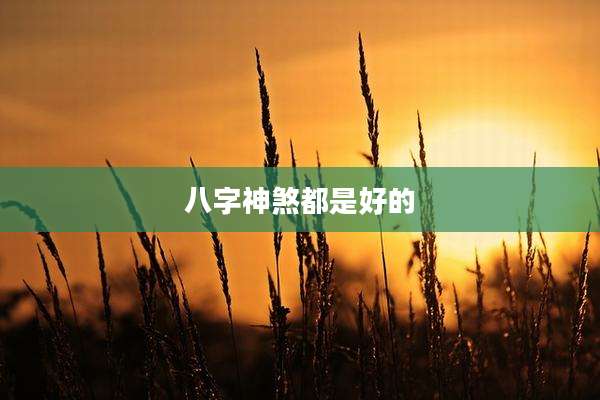 八字神煞都是好的