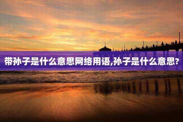 带孙子是什么意思网络用语,孙子是什么意思?