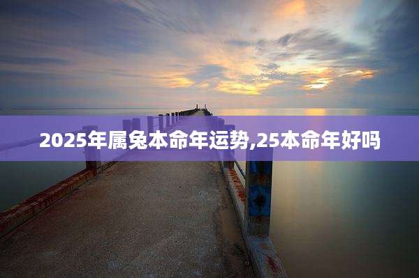 2025年属兔本命年运势,25本命年好吗