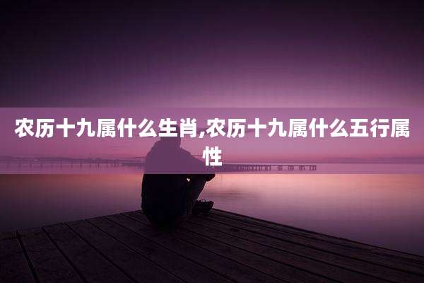 农历十九属什么生肖,农历十九属什么五行属性