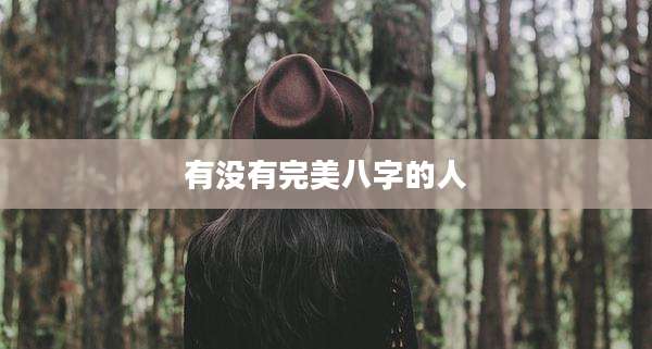 有没有完美八字的人