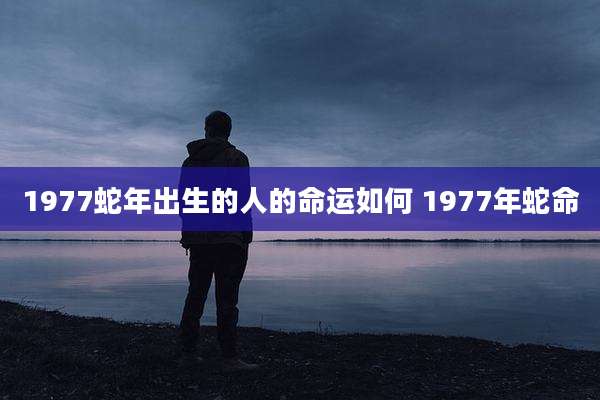 1977蛇年出生的人的命运如何 1977年蛇命