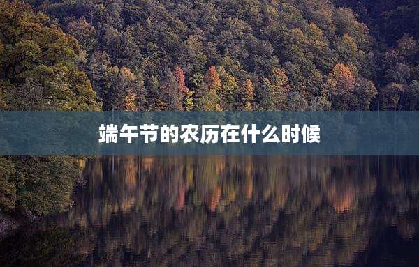 端午节的农历在什么时候