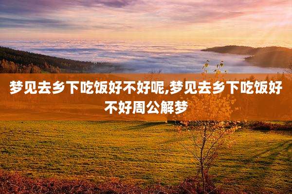 梦见去乡下吃饭好不好呢,梦见去乡下吃饭好不好周公解梦