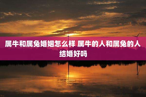 属牛和属兔婚姻怎么样 属牛的人和属兔的人结婚好吗