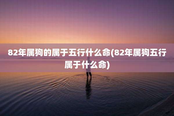 82年属狗的属于五行什么命(82年属狗五行属于什么命)
