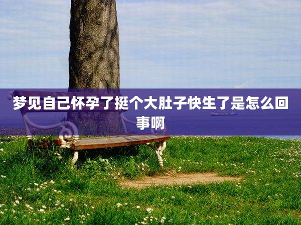 梦见自己怀孕了挺个大肚子快生了是怎么回事啊