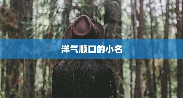洋气顺口的小名