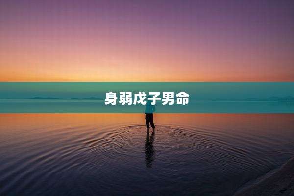 身弱戊子男命