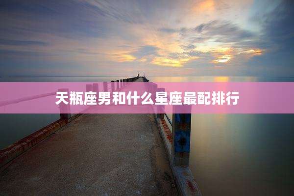 天瓶座男和什么星座最配排行