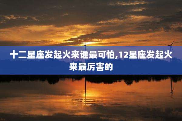 十二星座发起火来谁最可怕,12星座发起火来最厉害的
