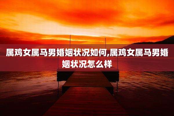 属鸡女属马男婚姻状况如何,属鸡女属马男婚姻状况怎么样