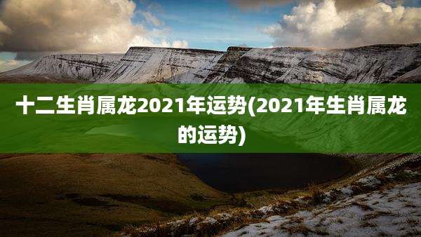 十二生肖属龙2021年运势(2021年生肖属龙的运势)