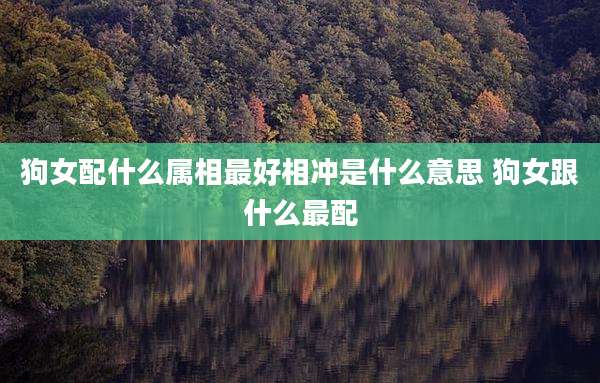 狗女配什么属相最好相冲是什么意思 狗女跟什么最配