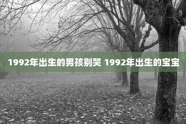1992年出生的男孩别哭 1992年出生的宝宝