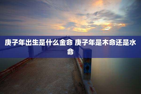 庚子年出生是什么金命 庚子年是木命还是水命
