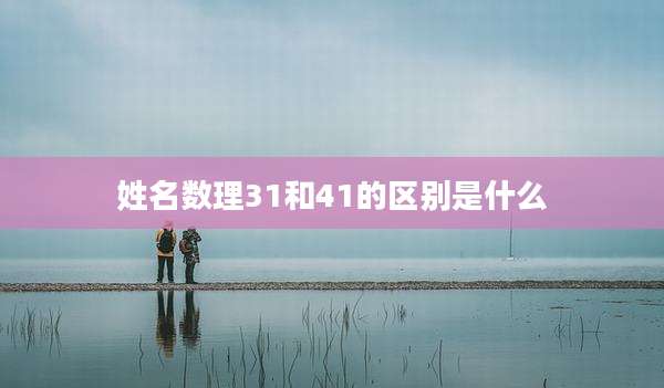 姓名数理31和41的区别是什么