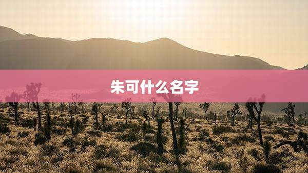 朱可什么名字