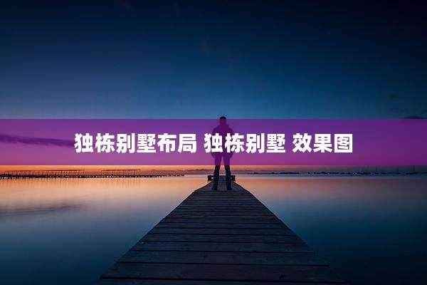 独栋别墅布局 独栋别墅 效果图