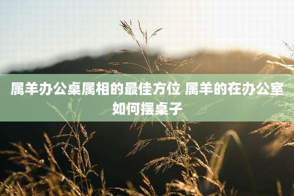 属羊办公桌属相的最佳方位 属羊的在办公室如何摆桌子