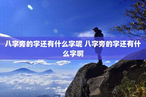 八字旁的字还有什么字呢 八字旁的字还有什么字啊