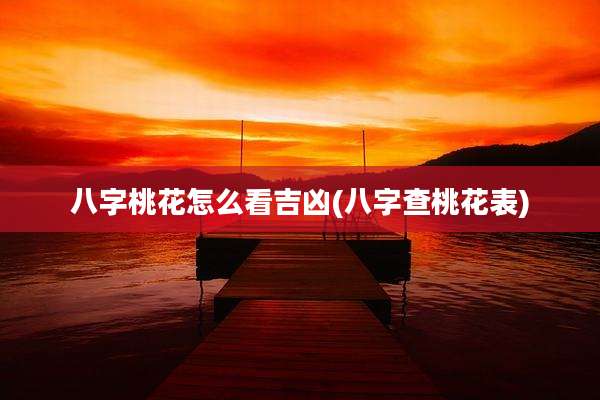 八字桃花怎么看吉凶(八字查桃花表)