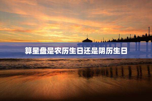 算星盘是农历生日还是阴历生日