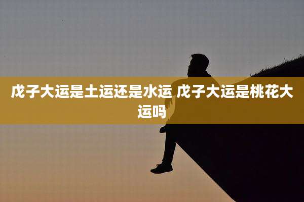 戊子大运是土运还是水运 戊子大运是桃花大运吗