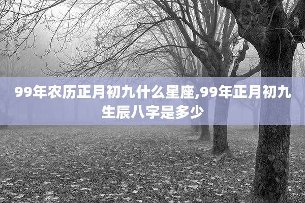 99年农历正月初九什么星座,99年正月初九生辰八字是多少