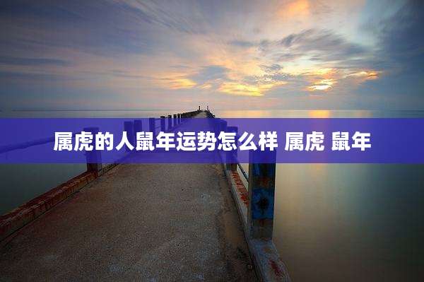 属虎的人鼠年运势怎么样 属虎 鼠年
