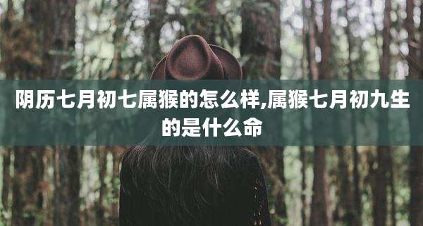 阴历七月初七属猴的怎么样,属猴七月初九生的是什么命