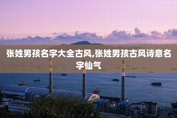 张姓男孩名字大全古风,张姓男孩古风诗意名字仙气