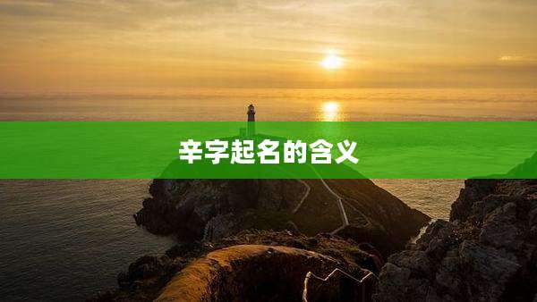 辛字起名的含义