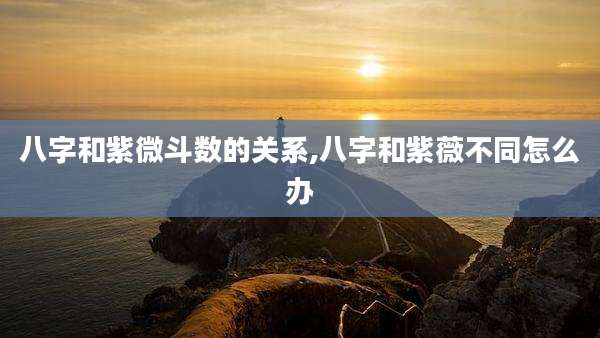 八字和紫微斗数的关系,八字和紫薇不同怎么办