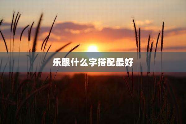 乐跟什么字搭配最好