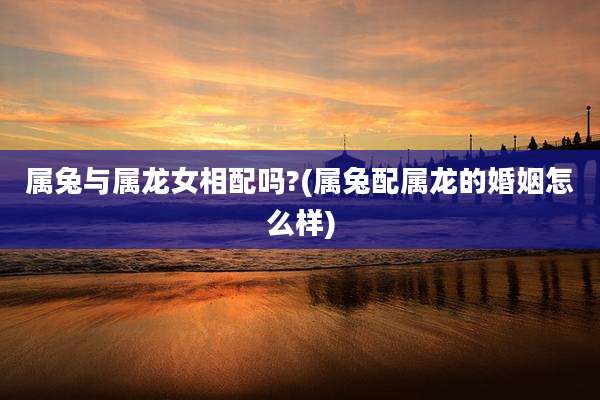属兔与属龙女相配吗?(属兔配属龙的婚姻怎么样)