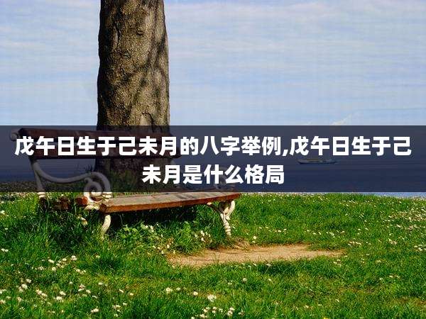戊午日生于己未月的八字举例,戊午日生于己未月是什么格局