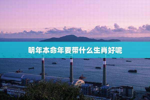 明年本命年要带什么生肖好呢