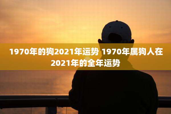 1970年的狗2021年运势 1970年属狗人在2021年的全年运势