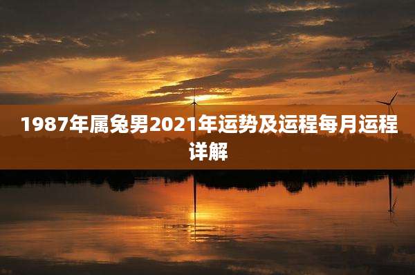 1987年属兔男2021年运势及运程每月运程详解