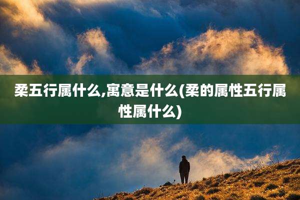 柔五行属什么,寓意是什么(柔的属性五行属性属什么)