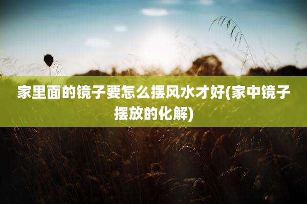 家里面的镜子要怎么摆风水才好(家中镜子摆放的化解)
