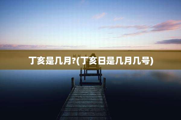 丁亥是几月?(丁亥日是几月几号)